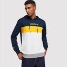 Shein Men Cut And Sew Panel Letter Print Hoodie