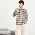 Shein Men Drop Shoulder Plaid Pullover & Pants Pj Set