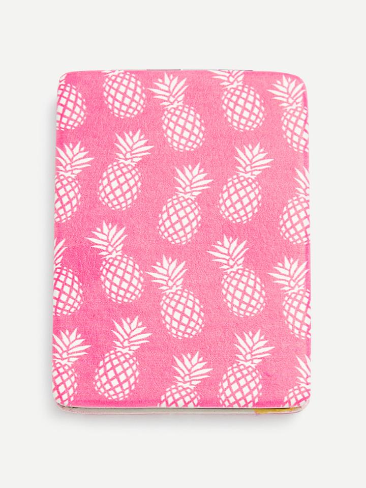 Shein Pineapple Print Portable Folding Mini Makeup Mirror