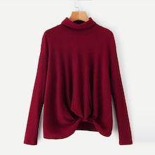 Shein Cowl Neck Draped Hem Tee