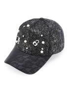 Shein Faux Pearl And Studded Detail Baseball Cap