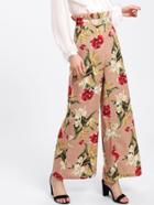 Shein Frilled Waist Floral Palazzo Pants