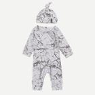 Shein Boys Abstract Print Jumpsuits Set With Hat