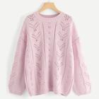 Shein Loose Knit Eyelet Insert Jumper