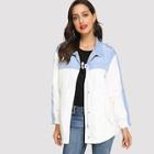 Shein Color Block Collar Jacket