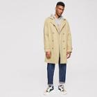 Shein Men Double Breasted Belted Trench Coat