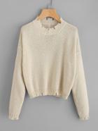 Shein Raw Cut Edge Loose Knit Jumper