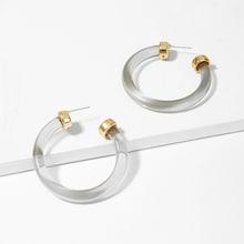 Shein Translucent Open Hoop Earrings