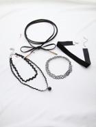 Shein Black Wave Shaped Wrap Choker Set