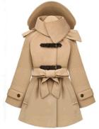 Shein Camel Lapel Double Breasted Pockets Long Coat