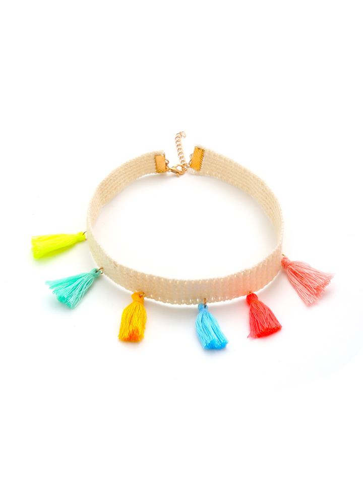 Shein Mini Tassel Decorated Choker Necklace