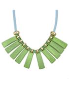 Shein Fashionable Style Beautiful Green Long Spike Statement Collar Necklace