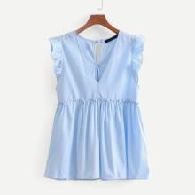 Shein Frill Trim Babydoll Blouse
