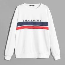 Shein Men Drop Shoulder Letter Detail Pullover