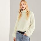 Shein Stand Neck Soft Solid Teddy Sweatshirt