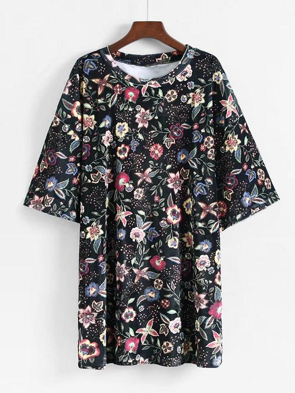 Shein Calico Print Tee Dress