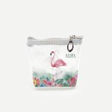 Shein Girls Flamingo Print Clear Wallet