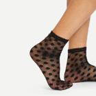 Shein Polka Dot Pattern Mesh Ankle Socks
