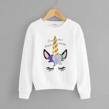 Shein Girls Mixed Print Sweatshirt