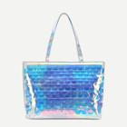 Shein Scale Pattern Iridescent Tote Bag