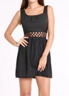 Rosewe Enchanting Solid Black Round Neck A Line Dress