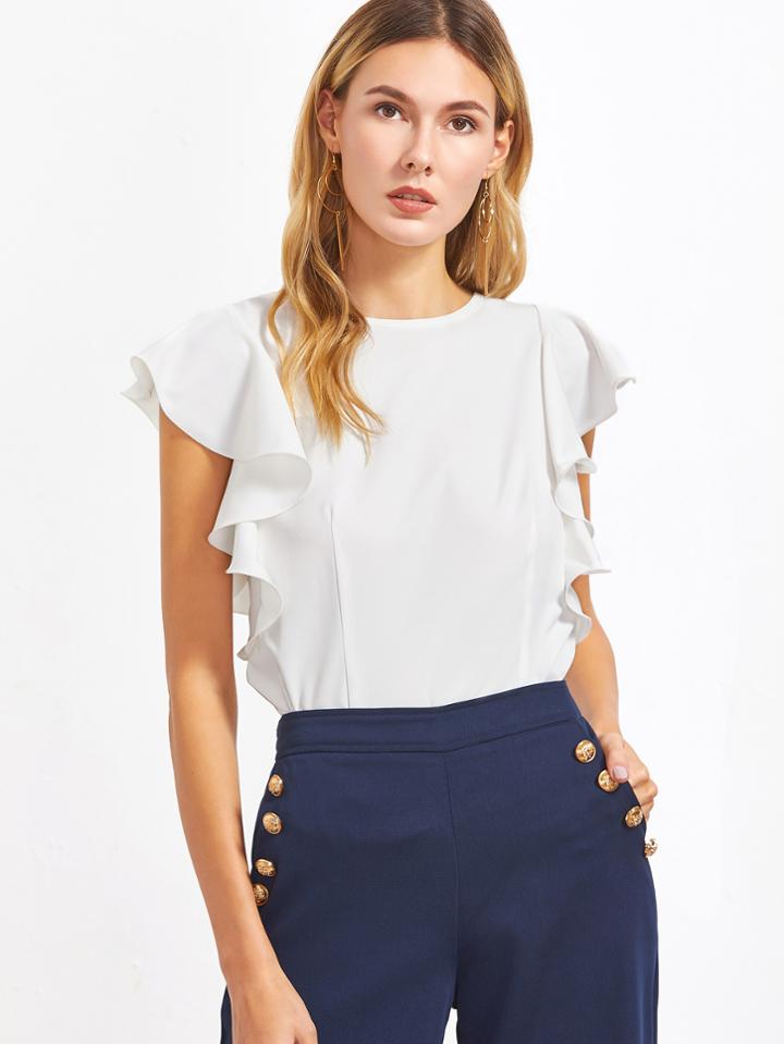 Shein Ruffle Sleeve Top