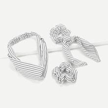 Shein Striped Hair Tie & Headbands 3pcs
