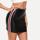 Shein Striped Side Zip Back Skinny Skirt