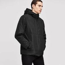 Shein Men Zip Up Padded Hooded Coat