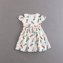 Shein Girls Pineapple Print Frill Dress