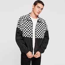 Shein Men Cut-and-sew Raglan Sleeve Windbreaker Jacket