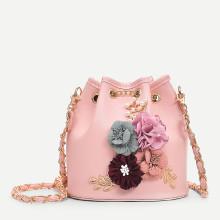 Shein Applique Decor Bucket Bag