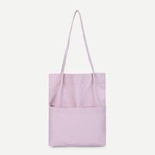 Shein Plain Pocket Front Tote Bag