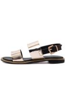 Shein Gold Metallic Open Toe Sandals