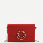Shein Ring Buckle Front Clutch With Chain