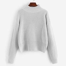 Shein Solid Mock Neck Sweater