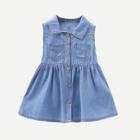 Shein Girls Button Through Denim Dress