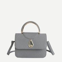 Shein Stitch Detail Flap Pu Bag