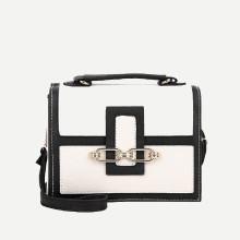 Shein Contrast Trim Box Bag