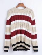 Shein Cable Knit Slouchy Sweater