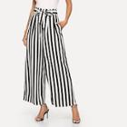 Shein Striped Belted Pants