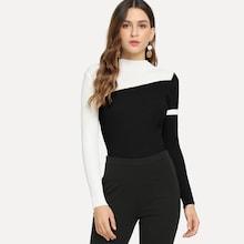 Shein Color-block Skinny Sweater