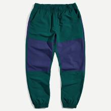 Shein Men Color Block Elastic Hem Pants