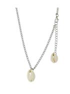 Shein Silver Latest Chain Necklace With Shell