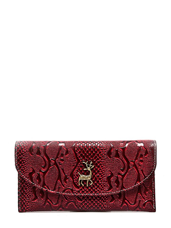 Shein Metal Deer Decorated Pu Wallet