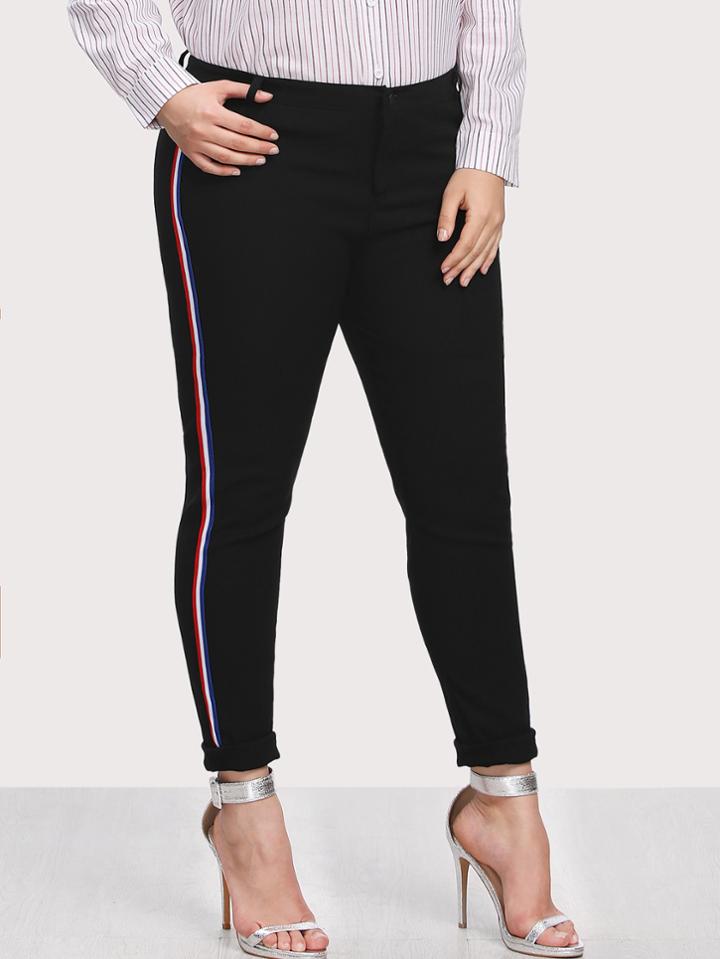 Shein Stripe Contrast Side Pants