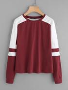 Shein Two Tone Cut And Sew T-shirt