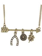 Shein Arrow Flower Pendant Necklace For Women