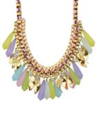 Shein Colorful Long Stone Statement Collar Necklace