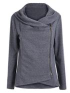 Shein Asymmetric Zip Outerwear
